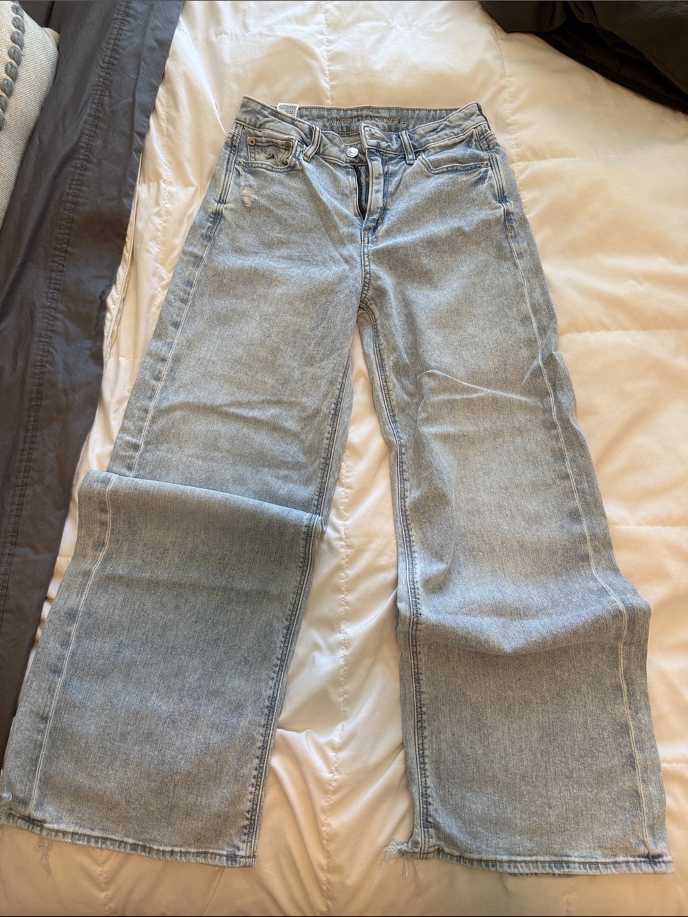 American eagle wide leg baggy stretch jeans